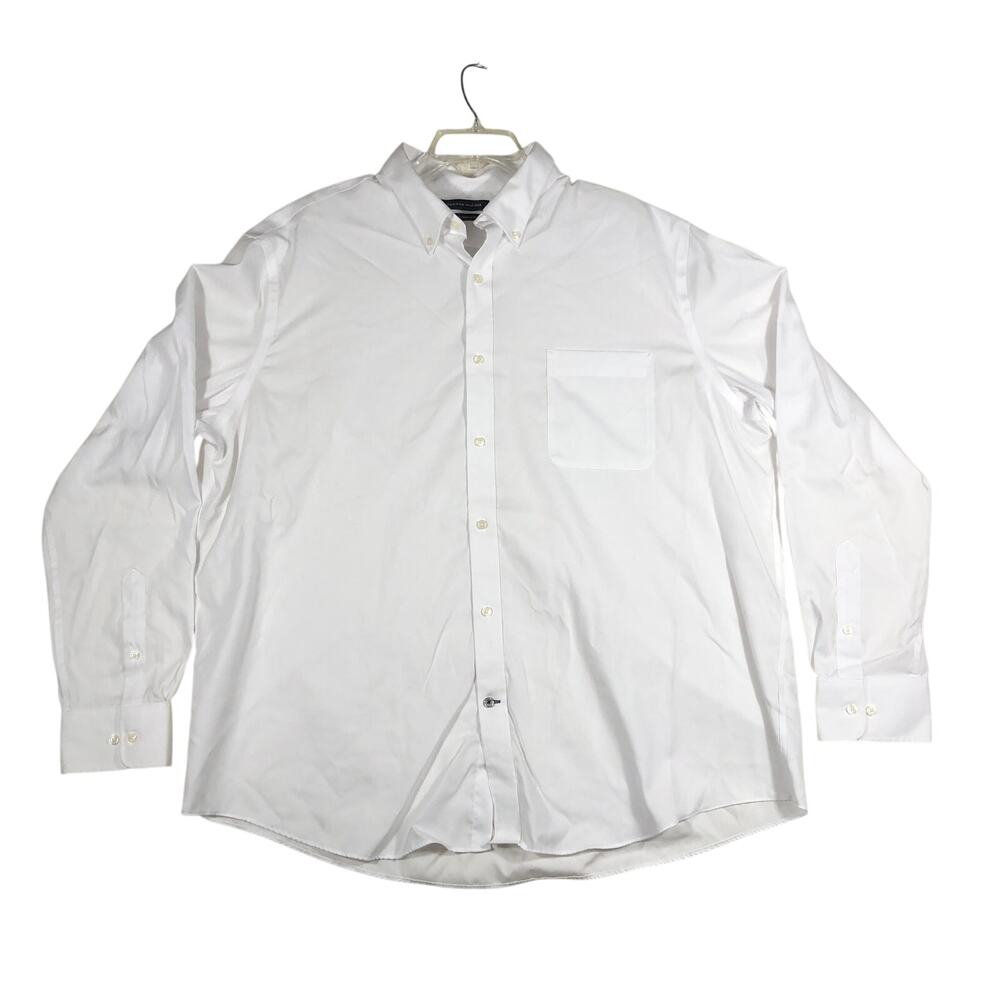 Tommy Hilfiger Dress Shirt 18 1/2 36/37 2XL Long Sleeve White Regular Fit